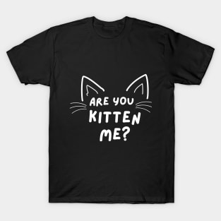 Are You KITTEN ME - funny and cute play on words T-Shirt